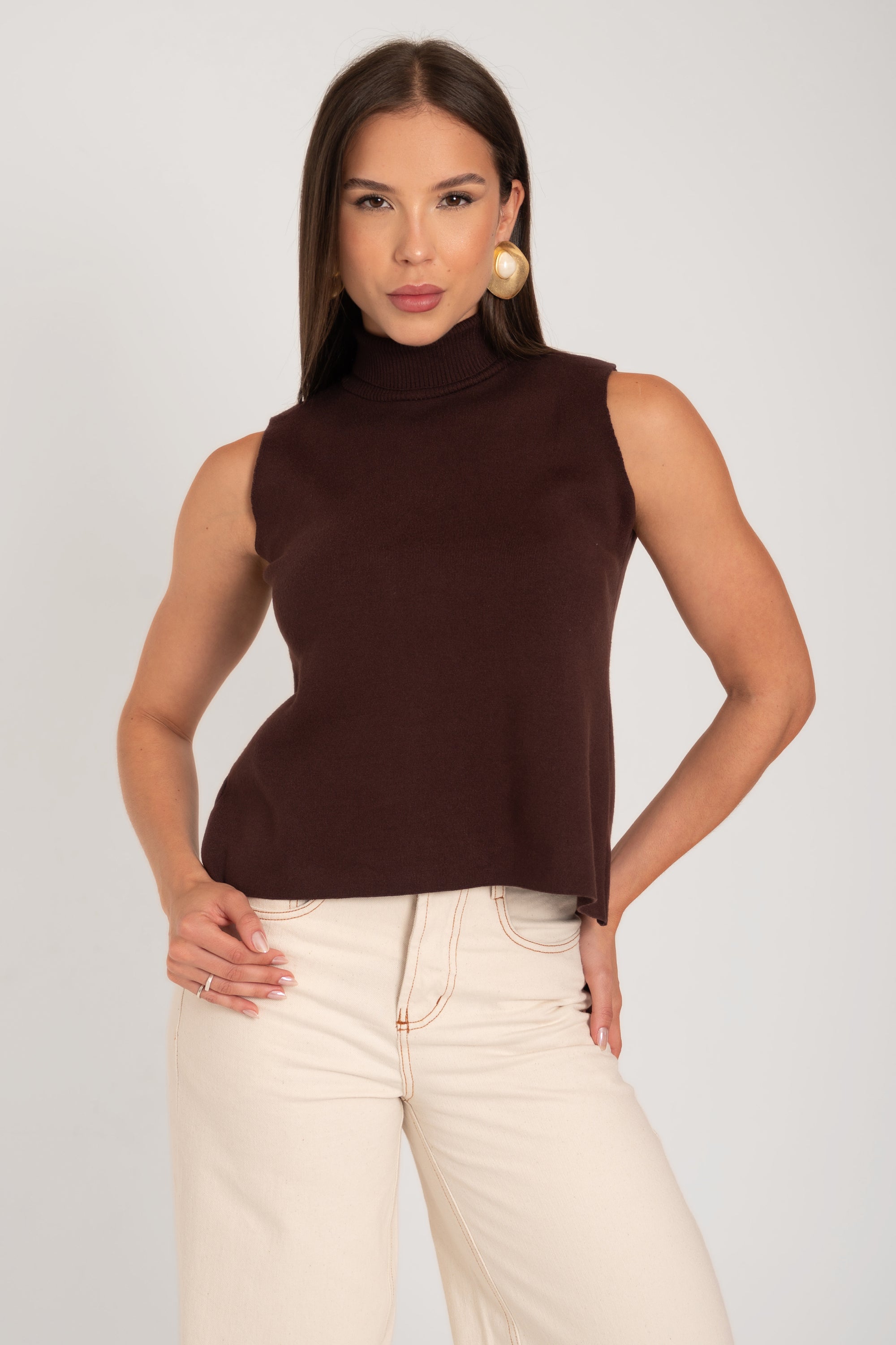 Blusa Gola Alta Tricot