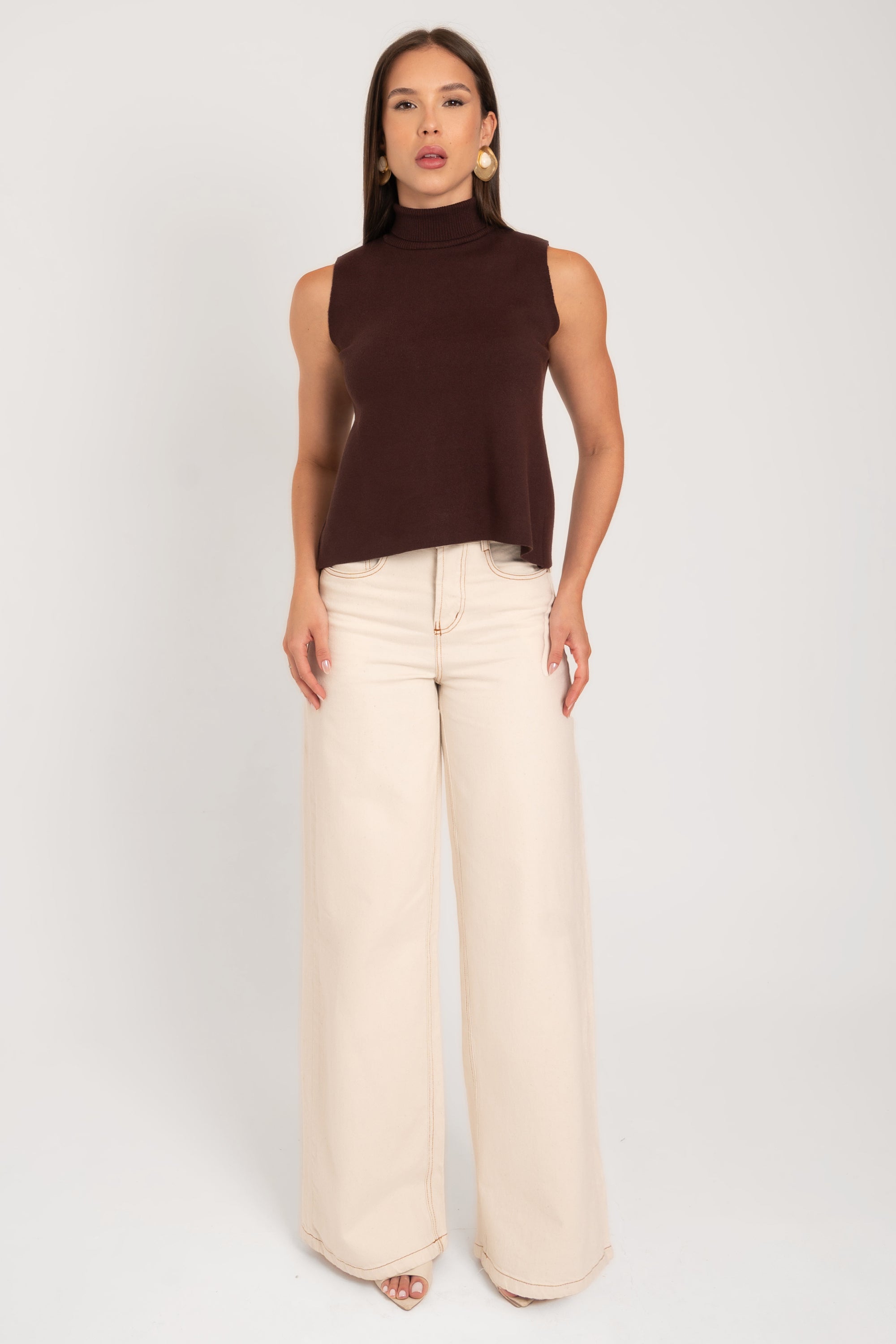 Blusa Gola Alta Tricot