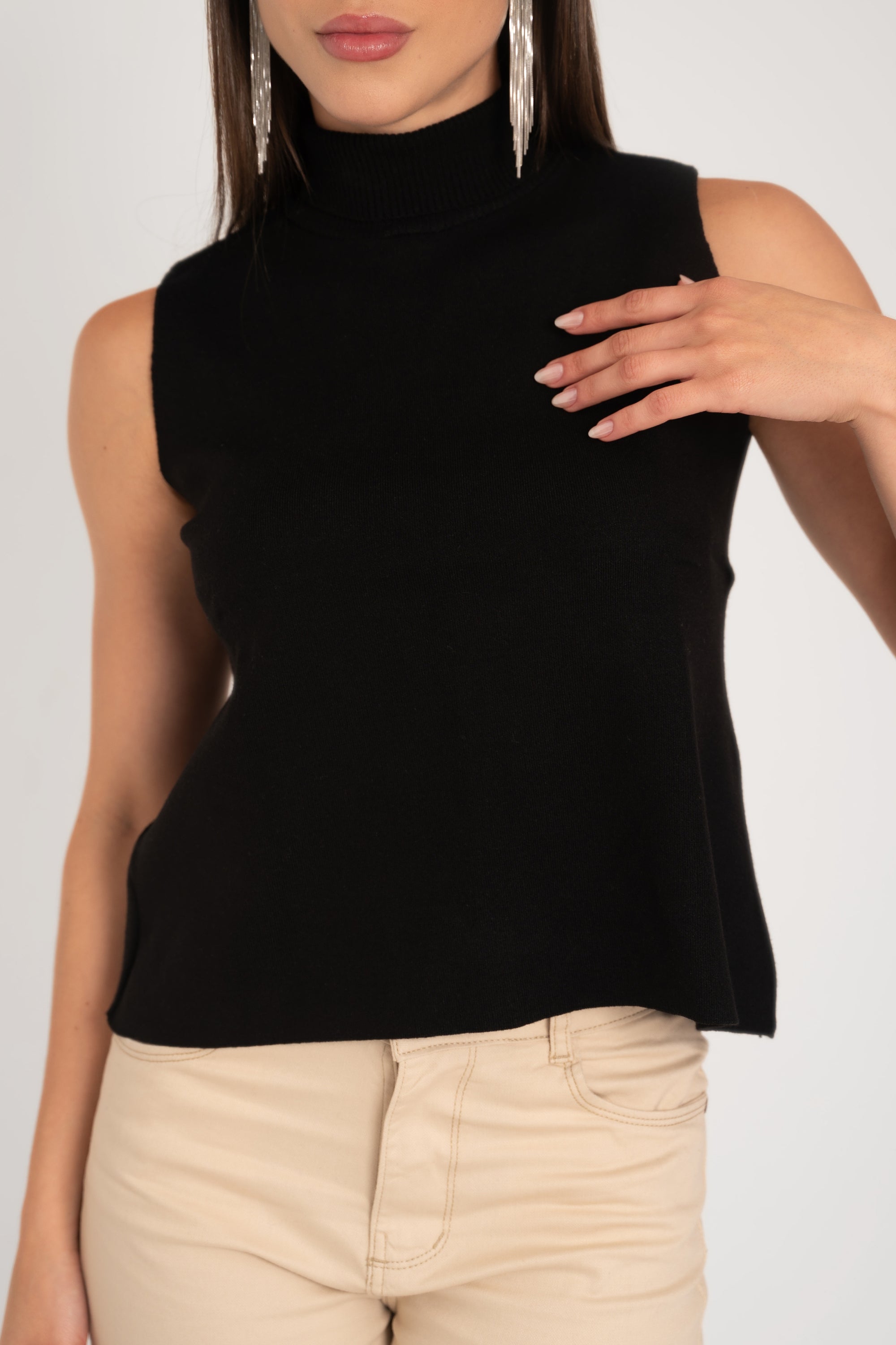 Blusa Gola Alta Tricot