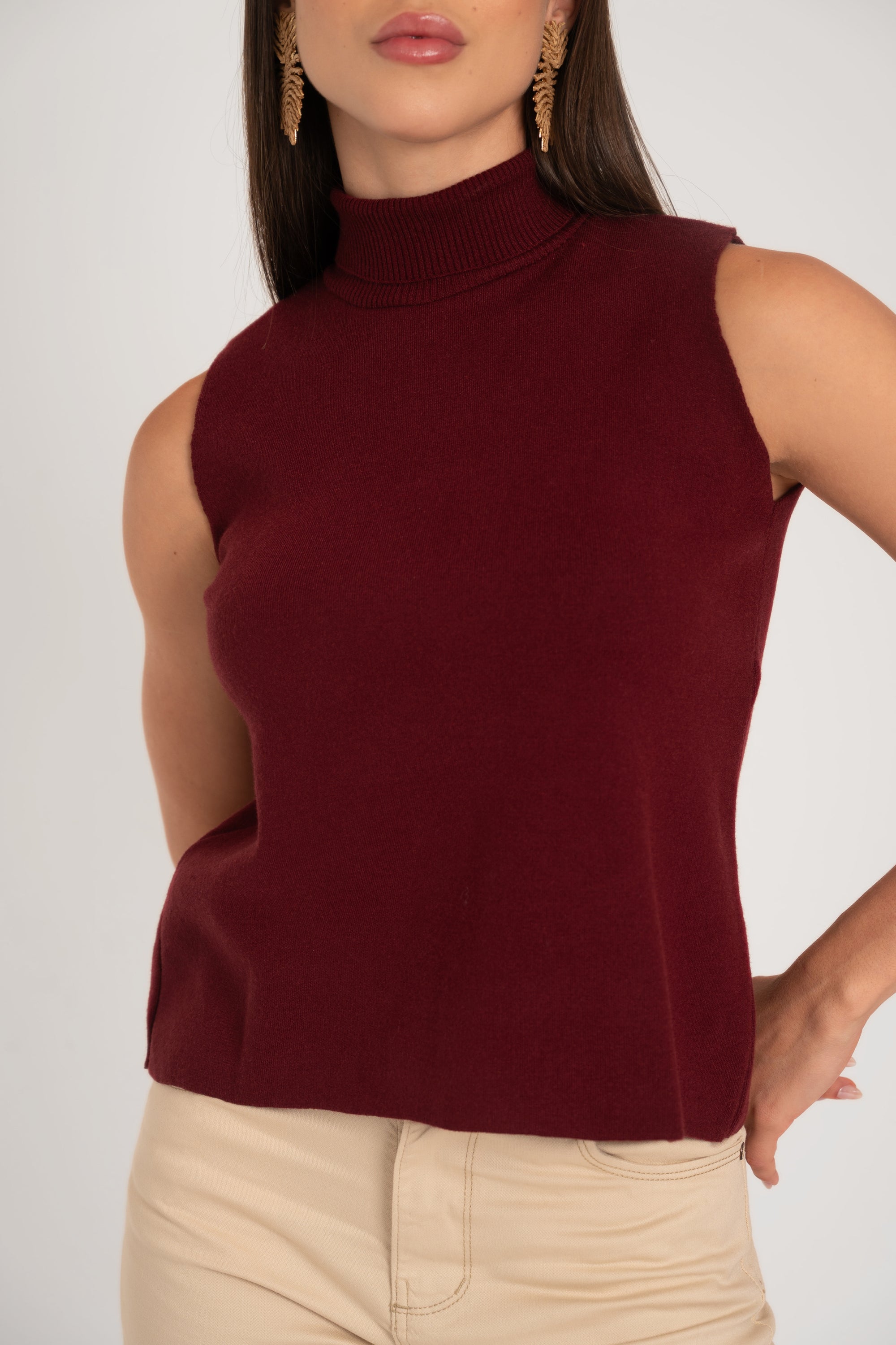 Blusa Gola Alta Tricot