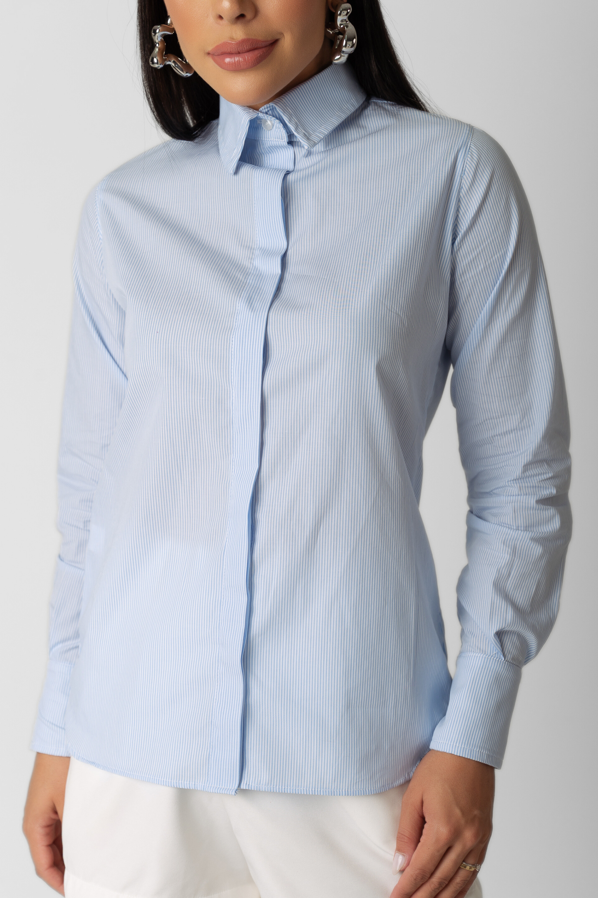 Camisa Listrada Tricoline