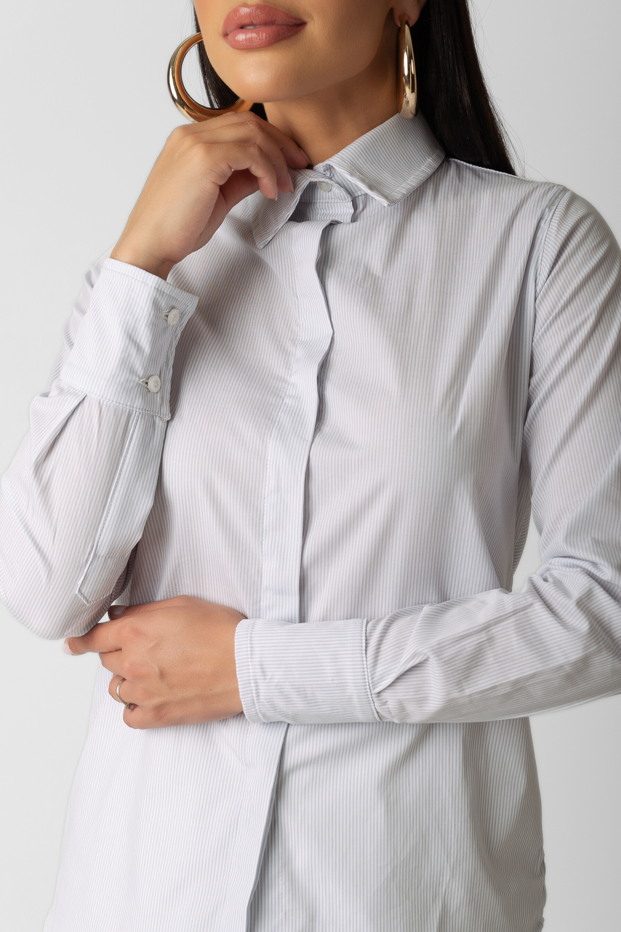 Camisa Listrada Tricoline