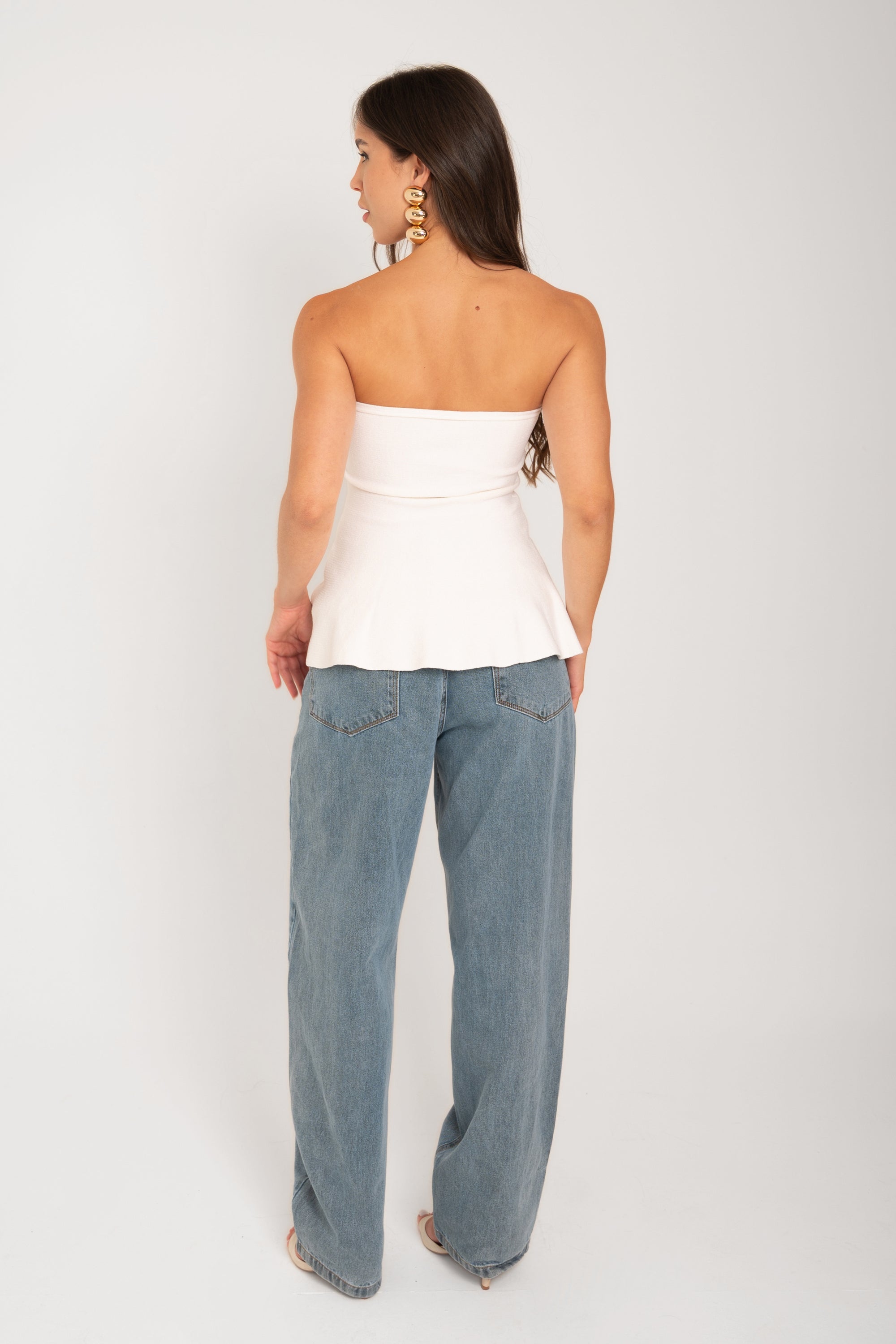 Blusa Peplum Tricot