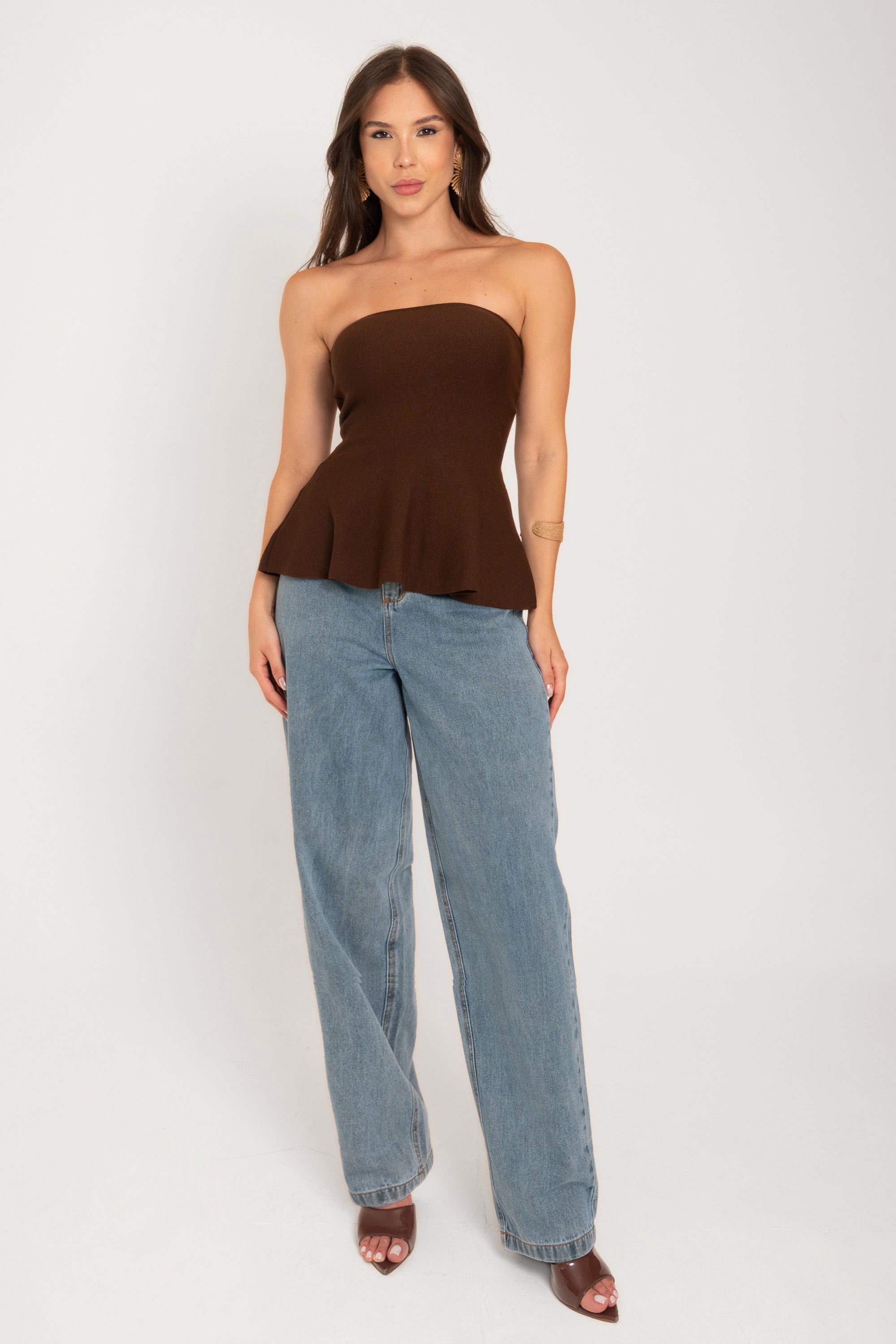 Blusa Peplum Tricot