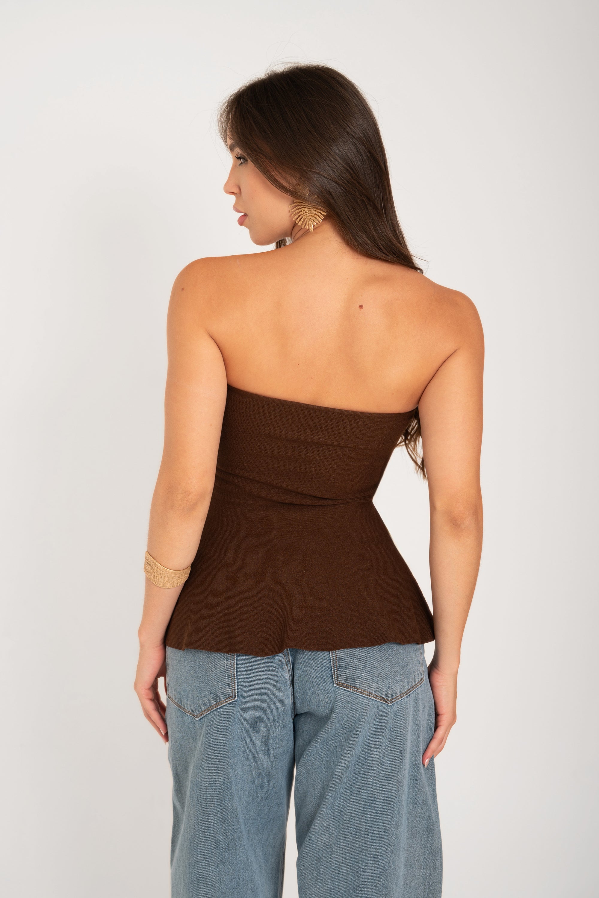 Blusa Peplum Tricot