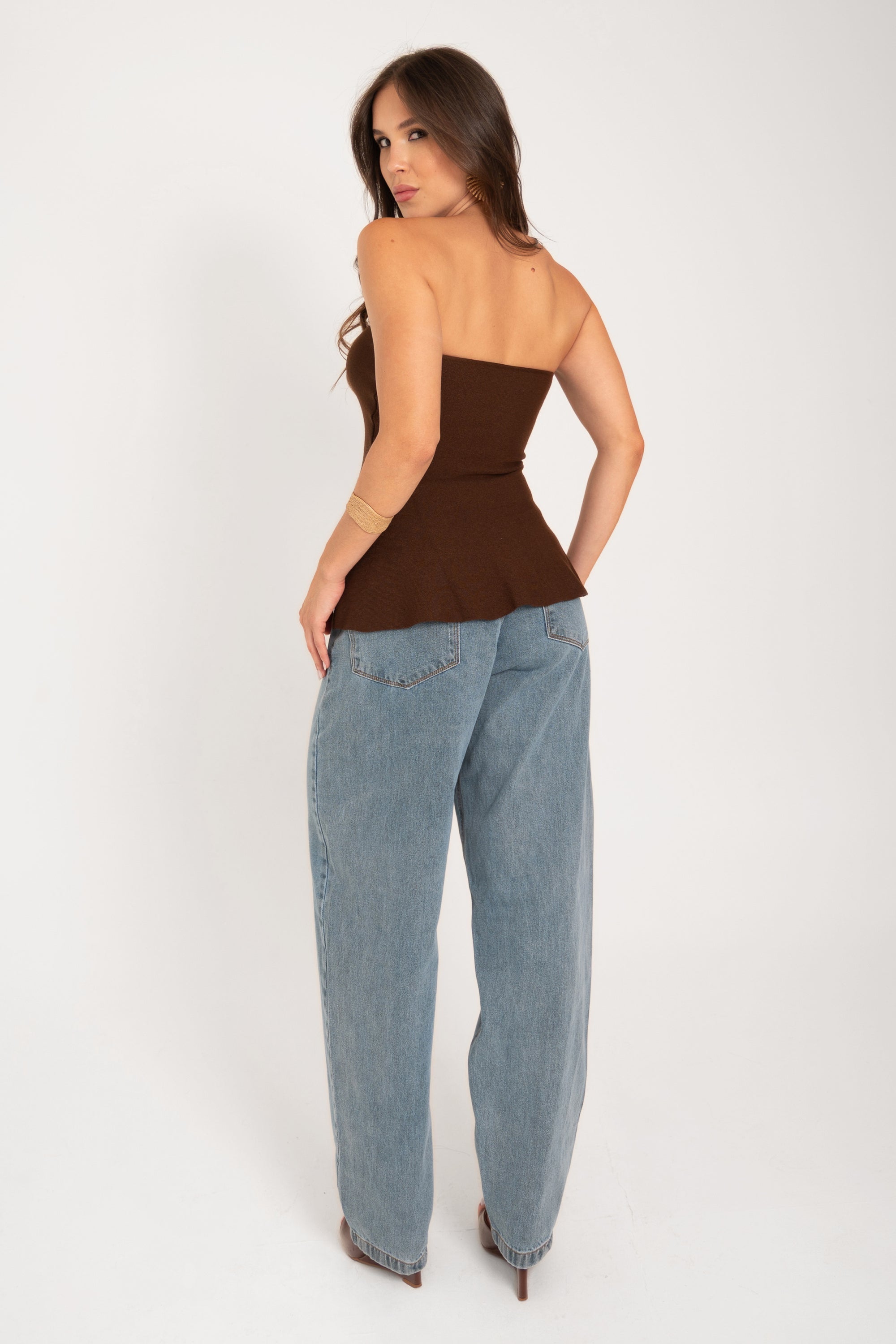 Blusa Peplum Tricot