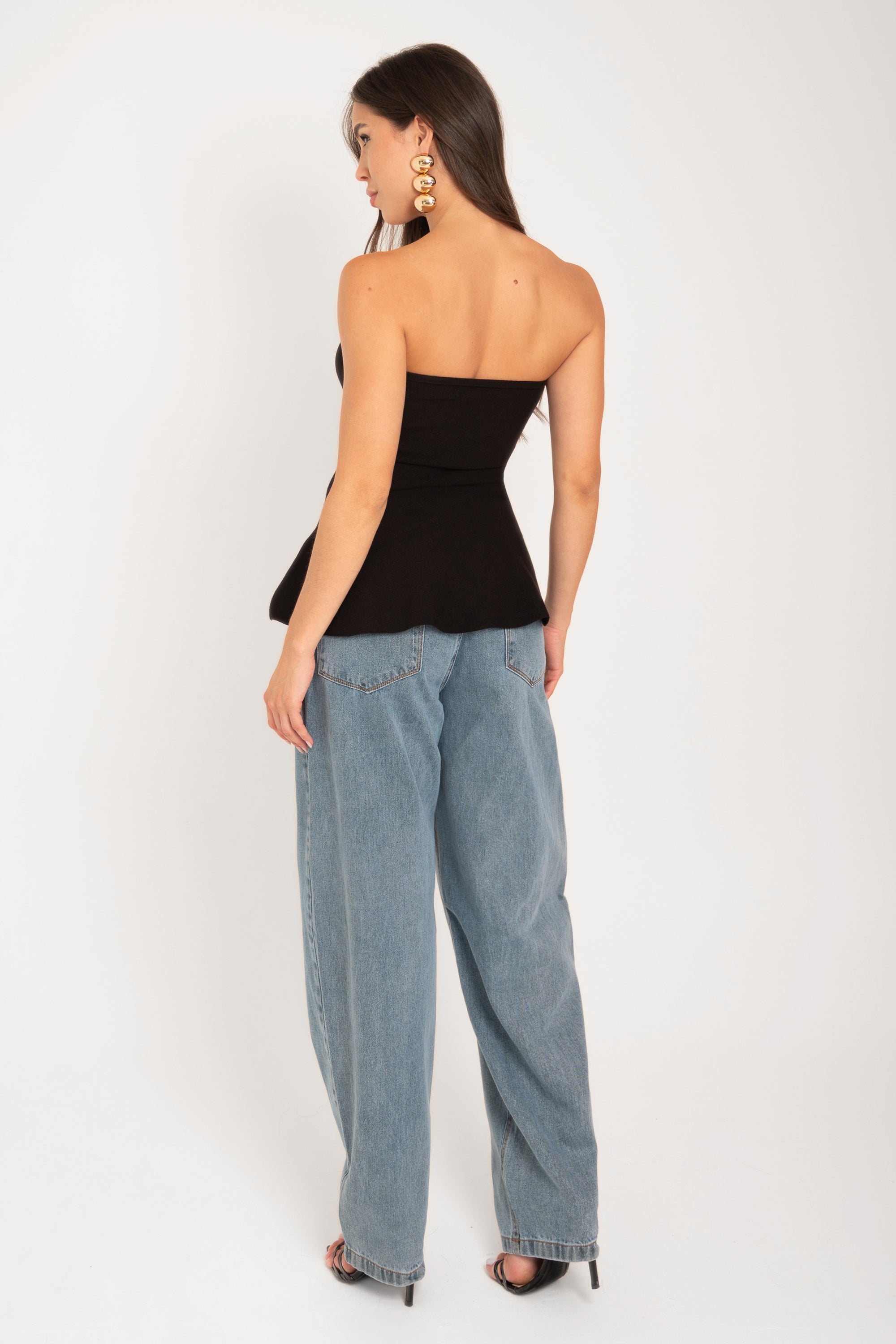 Blusa Peplum Tricot