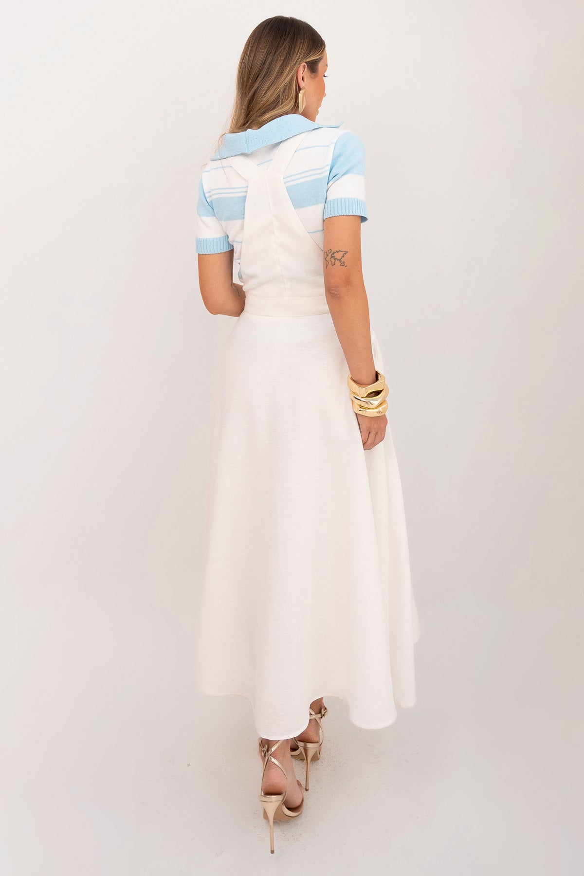 Jardineira Vestido Linho