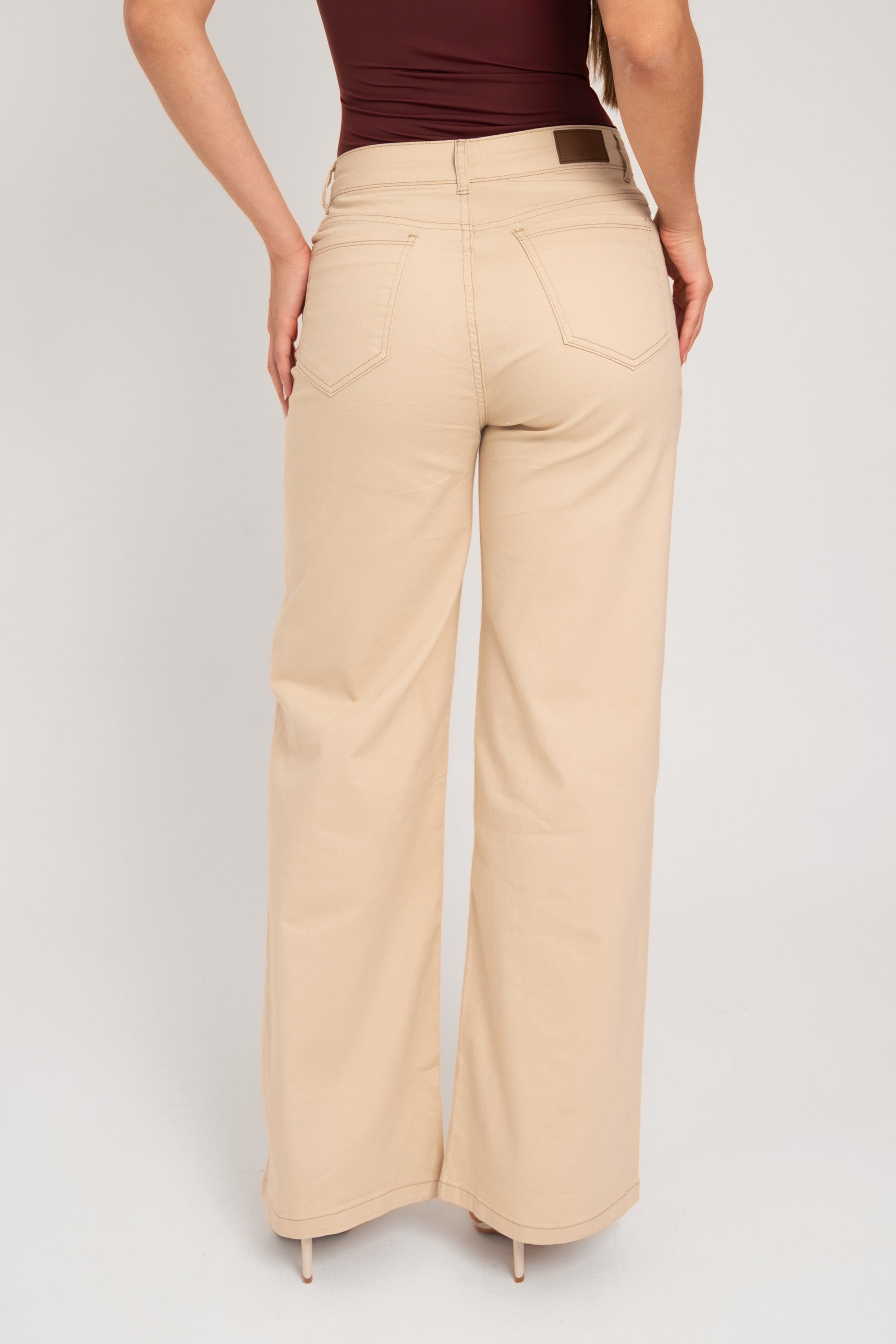 Calça Sarja Wide Leg