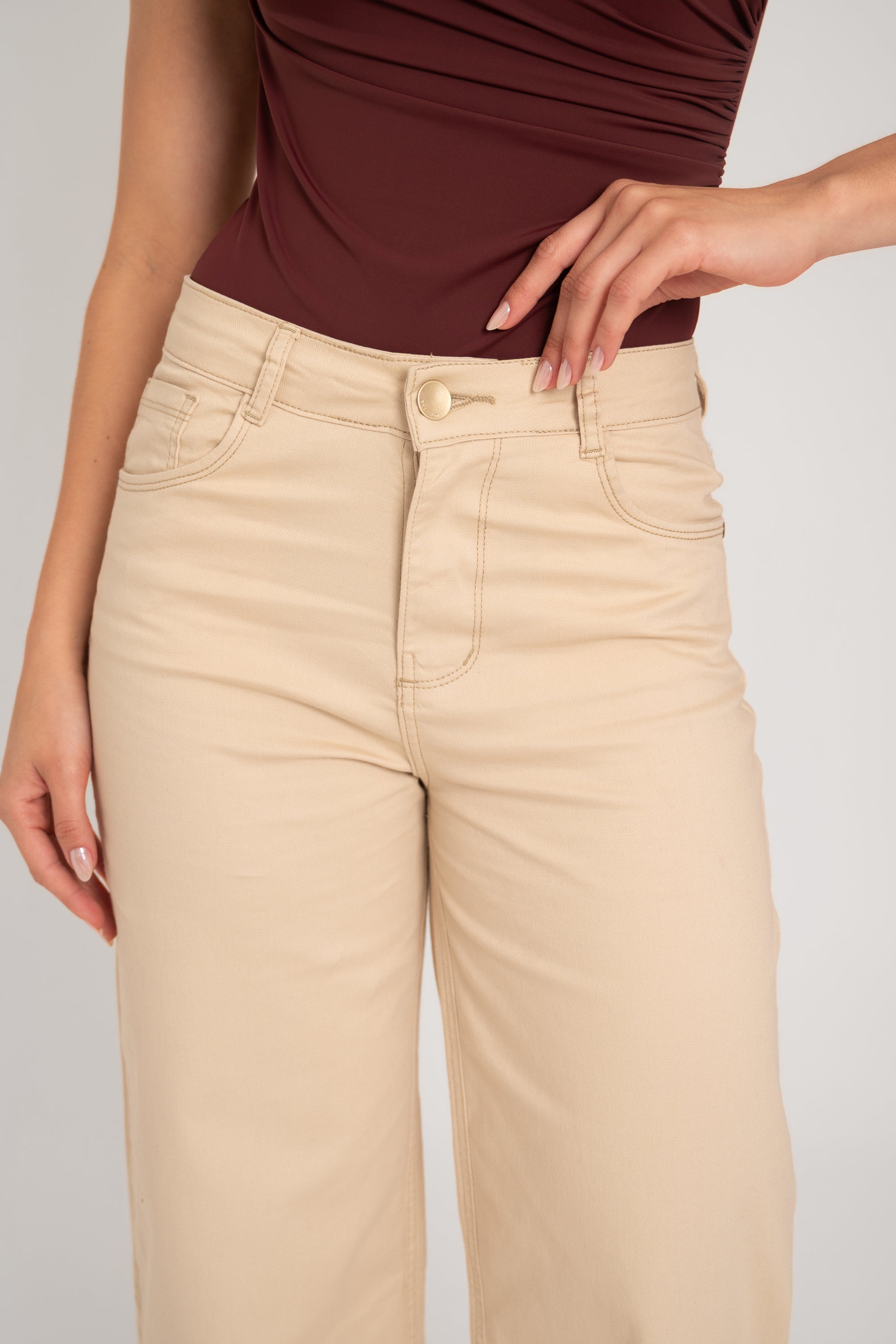 Calça Sarja Wide Leg