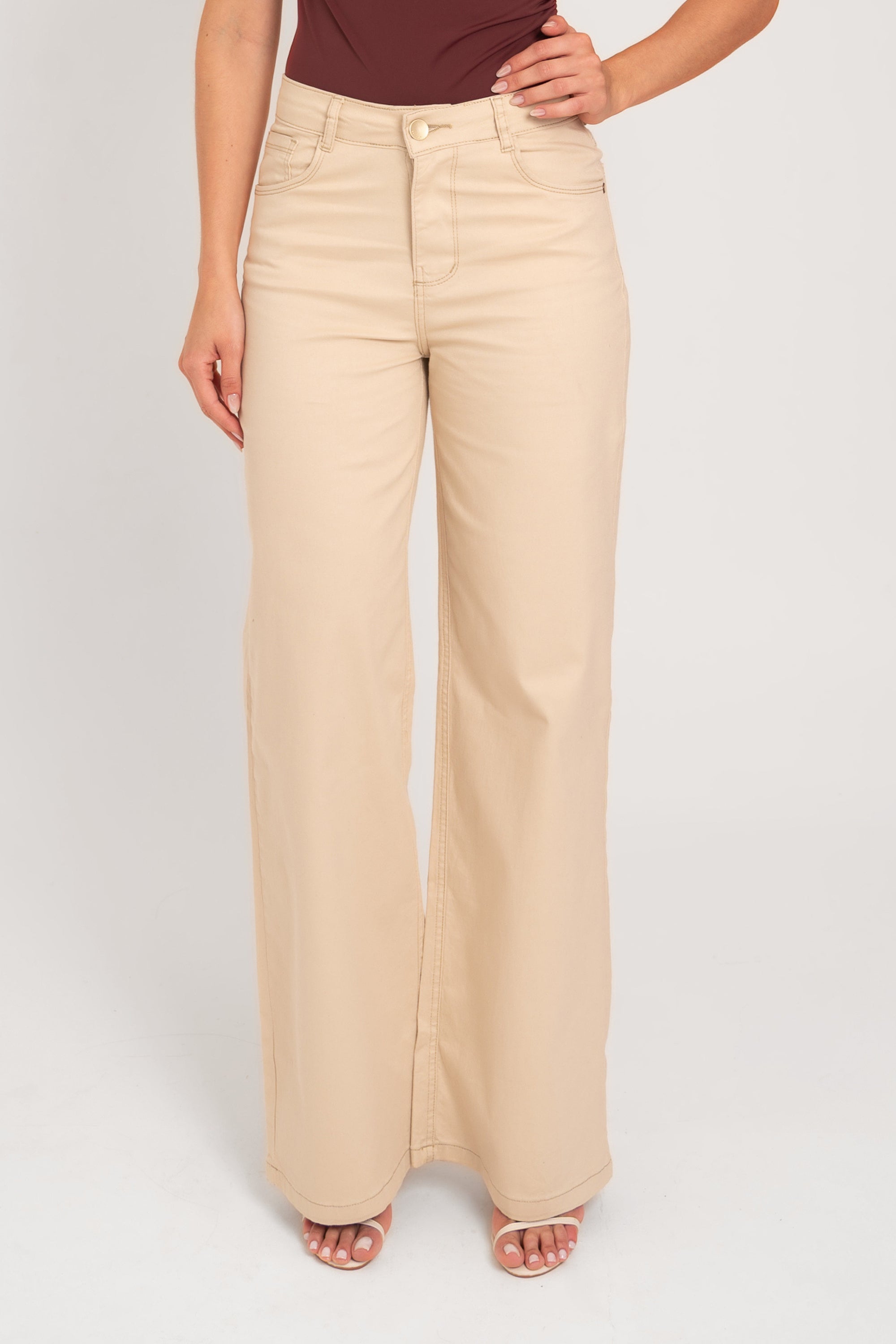 Calça Sarja Wide Leg