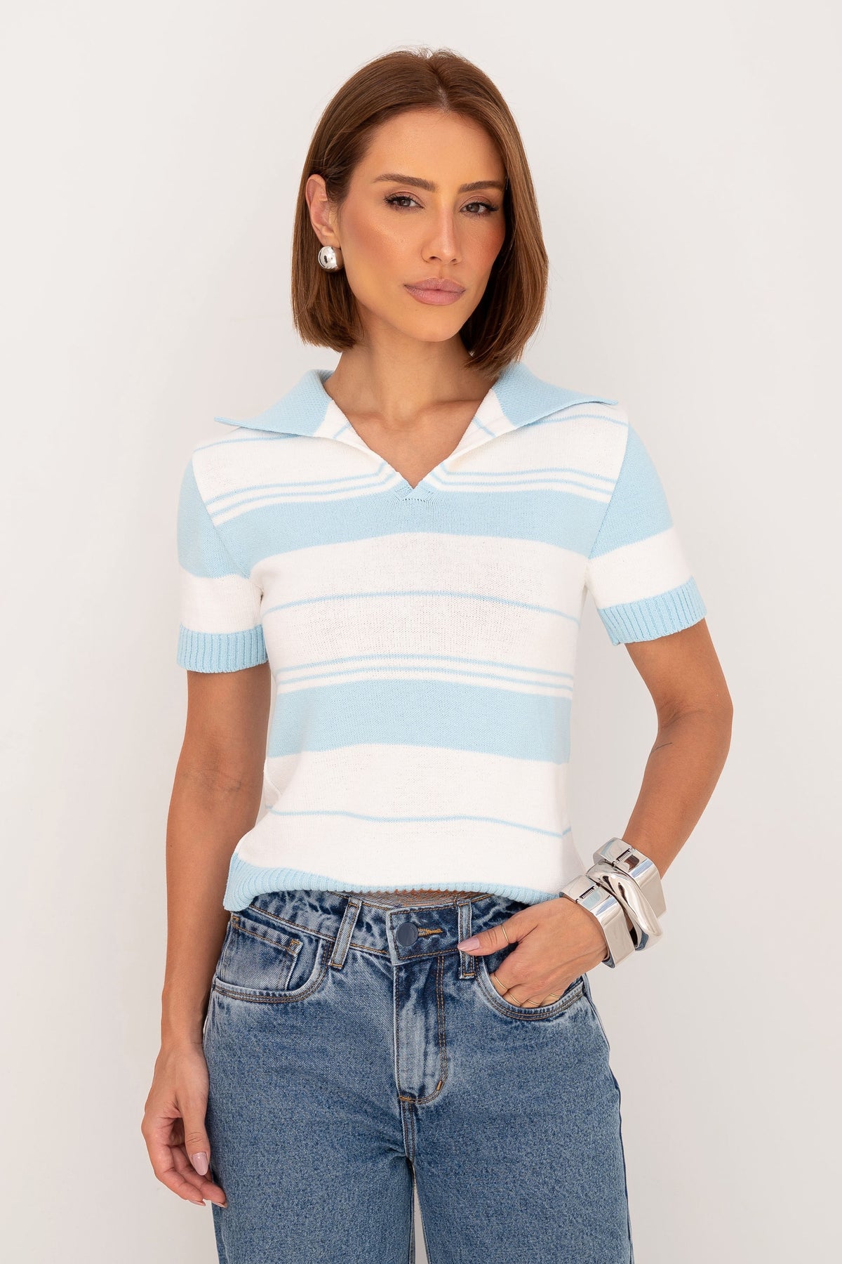 Blusa Gola Polo Tricot