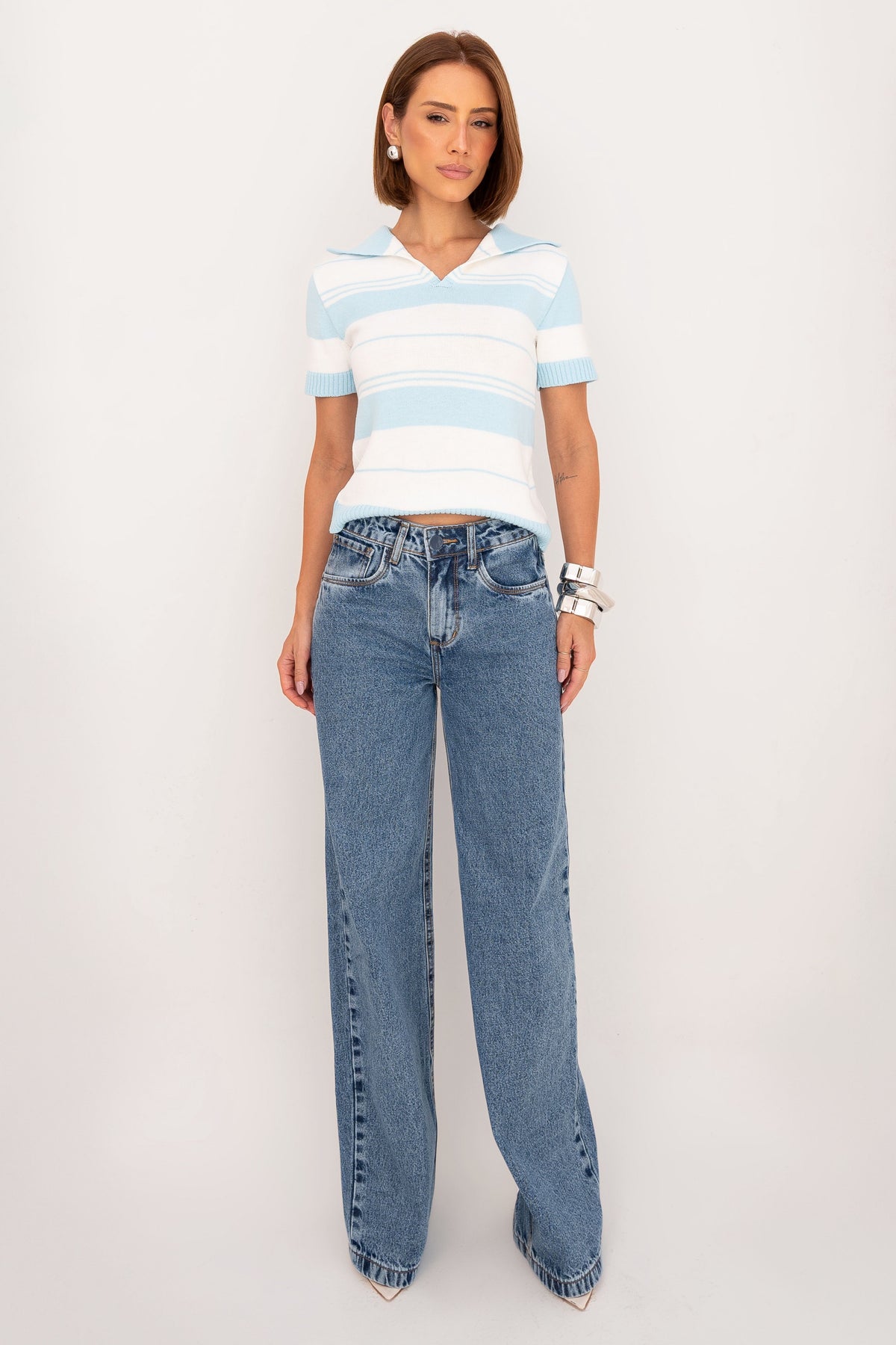 Calça Jeans Wide Leg