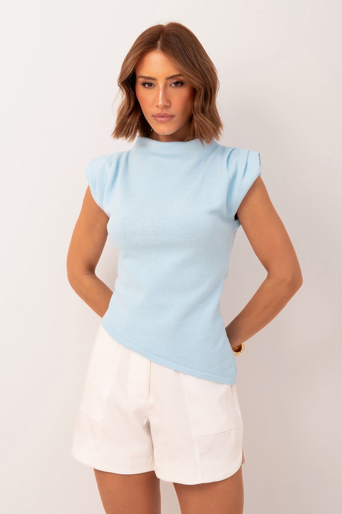 Blusa Assimétrica Tricot