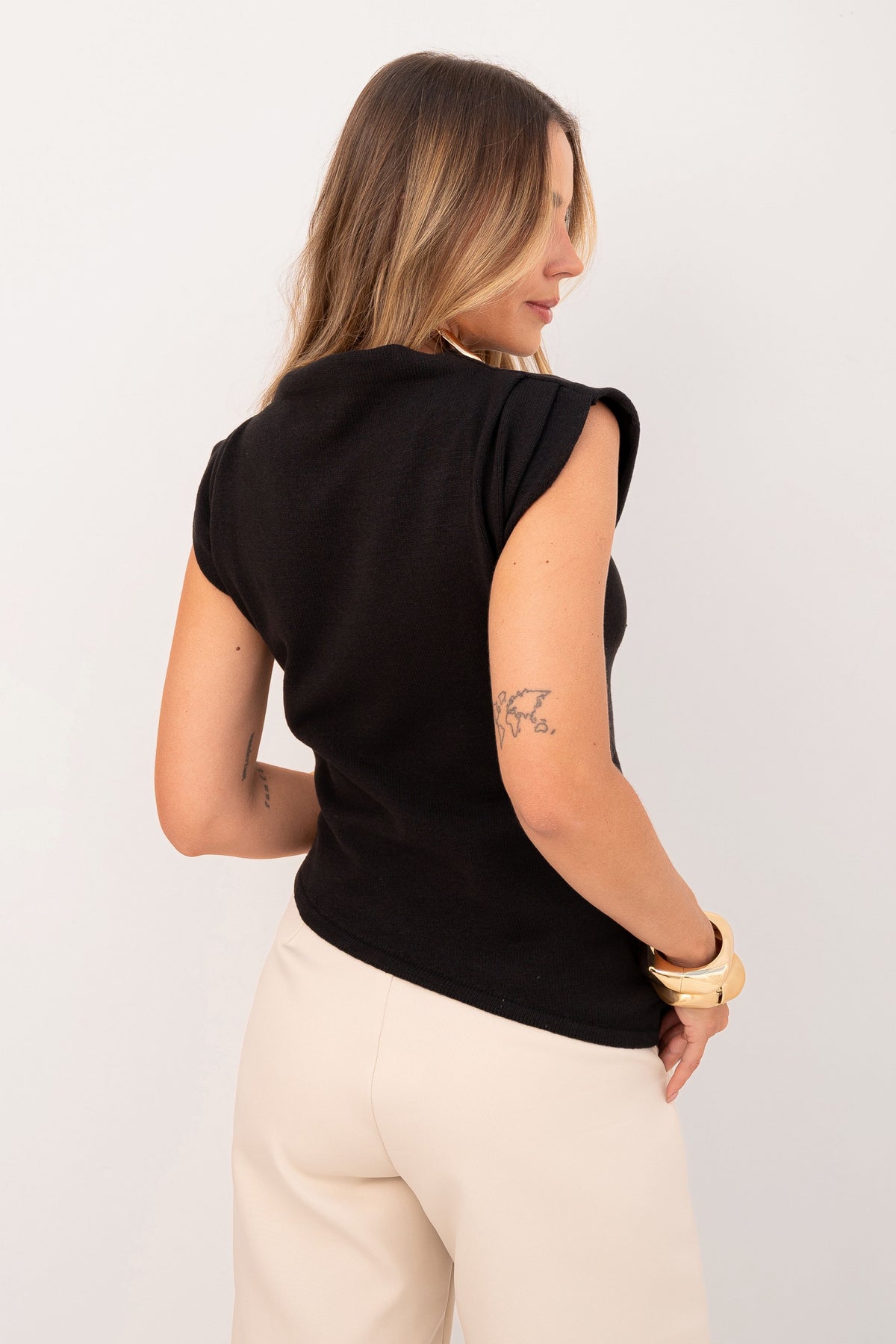 Blusa Assimétrica Tricot
