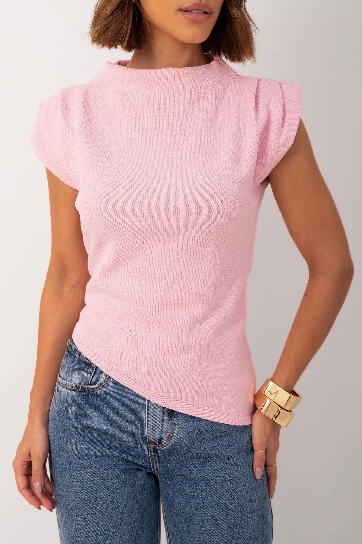 Blusa Assimétrica Tricot
