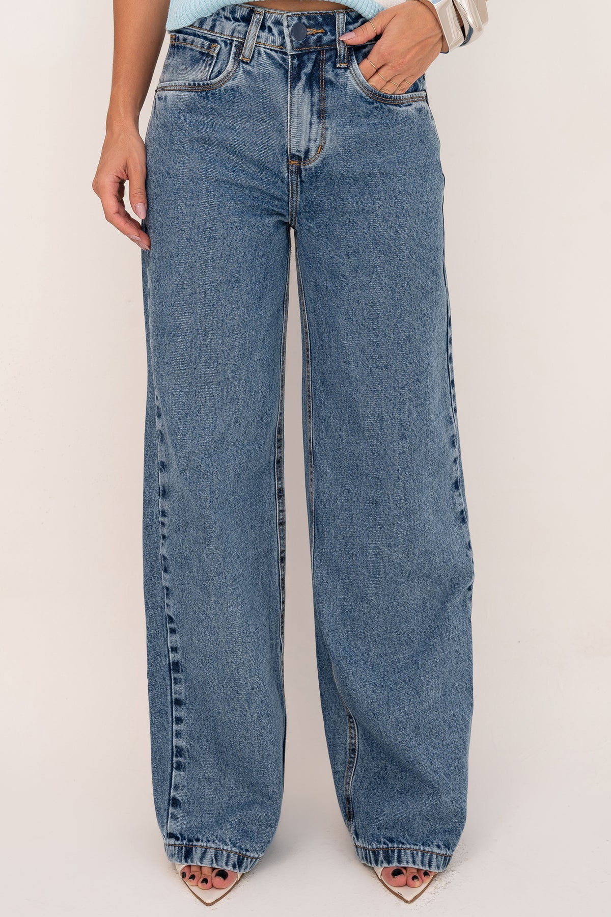 Calça Jeans Wide Leg